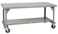 21E697 Mobile Workbench, Floor Lock, 34Hx60Wx30D