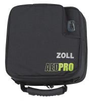 21EK76 AED Protector Case, 3x11x12, Canvas, Black