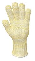 21EK98 Heat Resistant Glove, L, Yellow/White, PK12