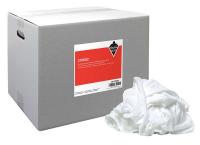 21HC62 Cloth Rag, Cotton, White, 25 lb. Carton
