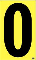 21JD05 Letter Label, O, Black/Yellow, PK 25