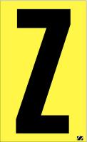 21JD16 Letter Label, Z, Black/Yellow, PK 25