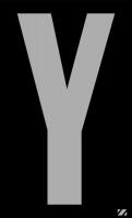 21JE24 Letter Label, Y, Silver/Black, PK 25