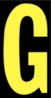 21JE78 Letter Label, G, Yellow/Black