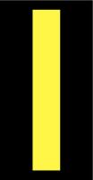 21JE80 Letter Label, I, Yellow/Black