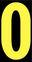 21JE86 Letter Label, O, Yellow/Black