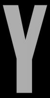 21JF69 Letter Label, Y, Silver/Black