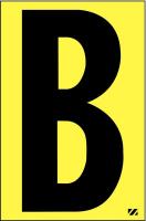 21JF82 Letter Label, B, Black/Yellow