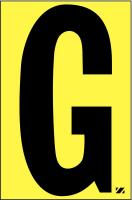 21JF87 Letter Label, G, Black/Yellow