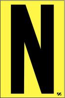 21JF94 Letter Label, N, Black/Yellow