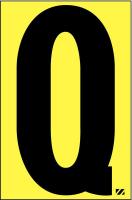 21JF97 Letter Label, Q, Black/Yellow