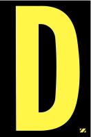 21JG21 Letter Label, D, Yellow/Black