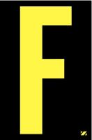 21JG23 Letter Label, F, Yellow/Black