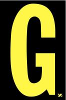 21JG24 Letter Label, G, Yellow/Black