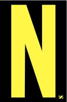 21JG31 Letter Label, N, Yellow/Black