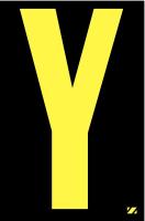 21JG42 Letter Label, Y, Yellow/Black