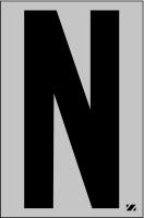 21JG67 Letter Label, N, Black/Silver