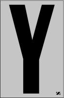 21JG78 Letter Label, Y, Black/Silver