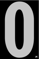 21JH05 Letter Label, O, Silver/Black