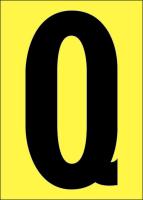 21JH43 Letter Label, Q, Black/Yellow