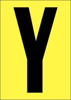 21JH51 Letter Label, Y, Black/Yellow