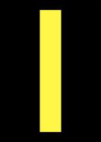 21JH71 Letter Label, I, Yellow/Black