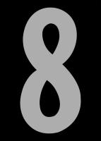 21JJ34 Number Label, 8, Silver/Black