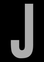 21JJ45 Letter Label, J, Silver/Black