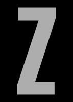 21JJ61 Letter Label, Z, Silver/Black