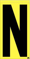 21JP22 Letter Label, N, Black/Yellow, PK 25
