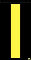 21JP53 Letter Label, I, Yellow/Black, PK 25