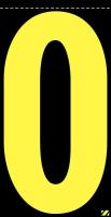 21JP59 Letter Label, O, Yellow/Black, PK 25