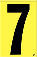 21JR51 Number Label, 7, Black/Yellow