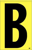21JR55 Letter Label, B, Black/Yellow