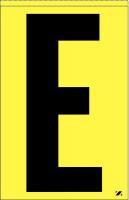 21JR58 Letter Label, E, Black/Yellow