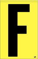 21JR59 Letter Label, F, Black/Yellow