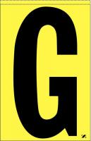 21JR60 Letter Label, G, Black/Yellow