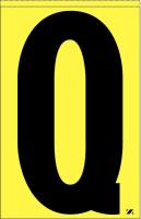 21JR70 Letter Label, Q, Black/Yellow