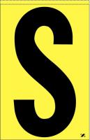 21JR72 Letter Label, S, Black/Yellow