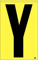 21JR78 Letter Label, Y, Black/Yellow