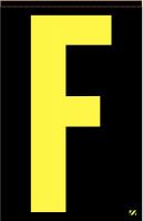 21JR95 Letter Label, F, Yellow/Black