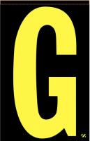 21JR96 Letter Label, G, Yellow/Black