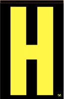 21JR97 Letter Label, H, Yellow/Black