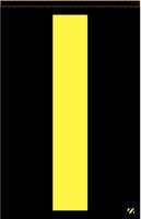 21JR98 Letter Label, I, Yellow/Black