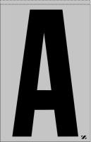 21JT27 Letter Label, A, Black/Silver
