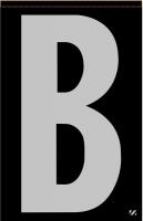 21JT64 Letter Label, B, Silver/Black