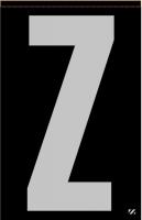 21JT88 Letter Label, Z, Silver/Black