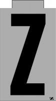 21JN61 Letter Label, Z, Black/Silver, PK 25