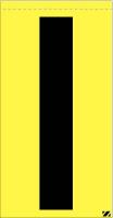 21JZ89 Letter Label, I, Black/Yellow, PK 25