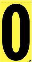 21JZ95 Letter Label, O, Black/Yellow, PK 25